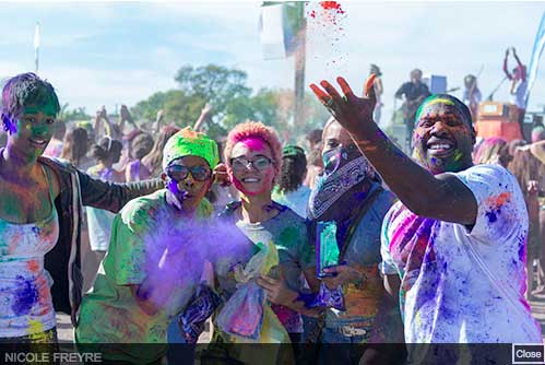 Spring Color: Holi of celebrates with some color. -